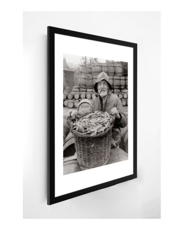 Photo ancienne noir et blanc pêche n°81 alu 60x90cm
