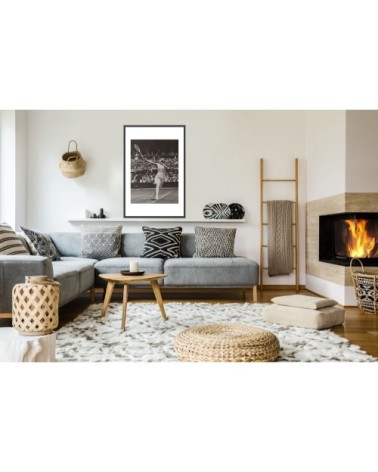 Photo ancienne noir et blanc tennis n°11 alu 30x45cm