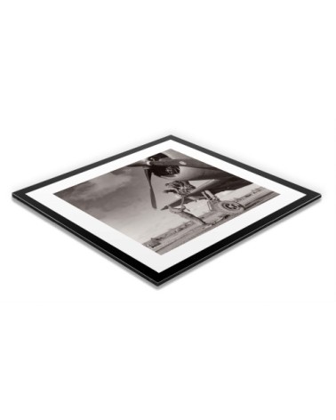 Photo ancienne noir et blanc avion n°12 alu 60x60cm