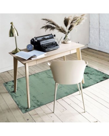 Tapis extra-doux effet velours vert foncé 60x120