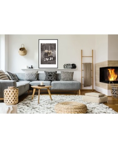 Photo ancienne couleur voyage n°02 cadre noir 60x90cm