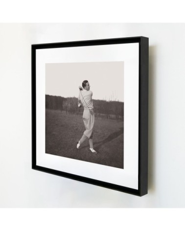 Photo ancienne noir et blanc golf n°67 cadre noir 30x30cm