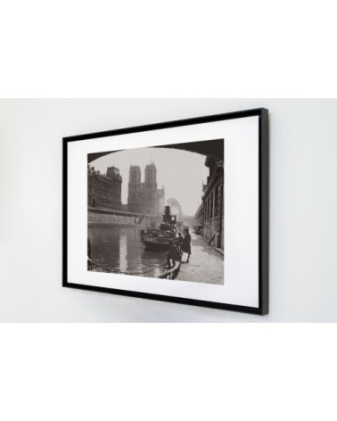 Photo ancienne noir et blanc Paris n°01 cadre noir 70x105cm