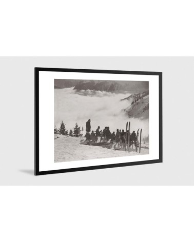 Photo ancienne noir et blanc montagne n°88 alu 30x45cm
