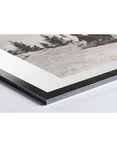 Photo ancienne noir et blanc montagne n°88 alu 30x45cm