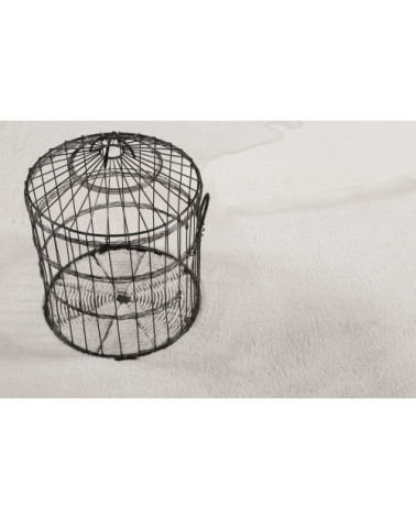 Tapis effet peau de lapin doux gris clair salon, chambre rond D100