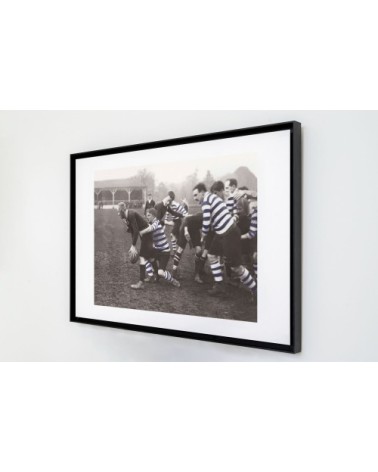 Photo ancienne couleur rugby n°07 cadre noir 30x45cm