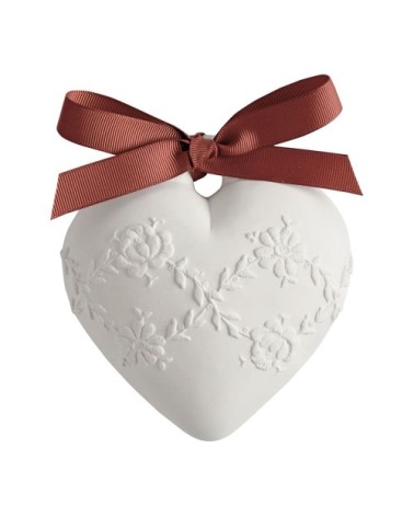 Décor parfumé grand cœur brodé - fruits des bois