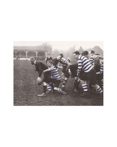 Photo ancienne couleur rugby n°07 cadre noir 40x60cm