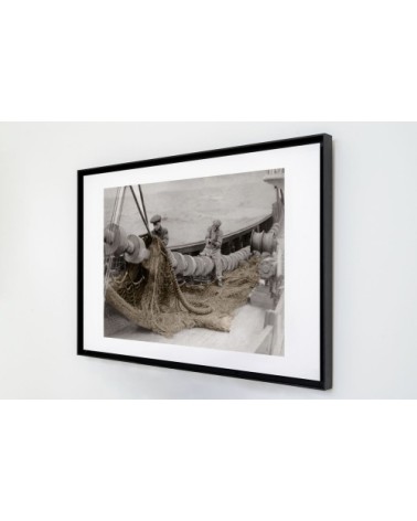 Photo ancienne couleur pêche n°03 cadre noir 40x60cm
