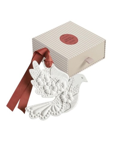 Décor parfumé colombe en fleurs - fruits des bois