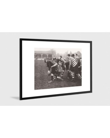 Photo ancienne noir et blanc rugby n°07 alu 70x105cm