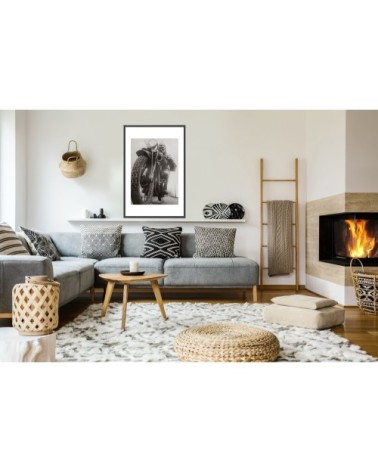 Photo ancienne noir et blanc moto n°29 alu 60x90cm