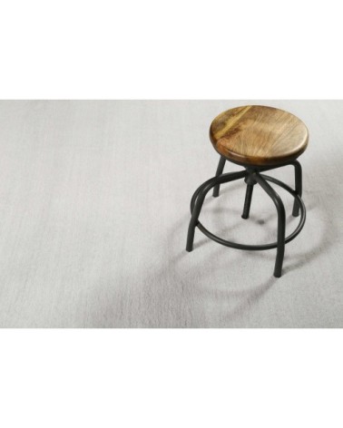 Tapis tufté poils longs gris blanc doux pour salon, chambre 170x120