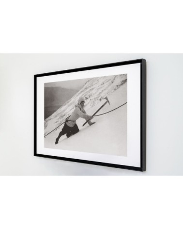 Photo ancienne noir et blanc montagne n°103 cadre noir 30x45cm