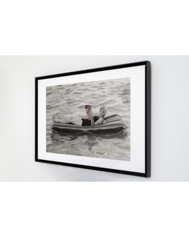 Photo ancienne couleur mer n°79 cadre noir 40x60cm