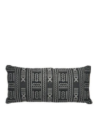 Coussin rectangulaire imprimé - noir