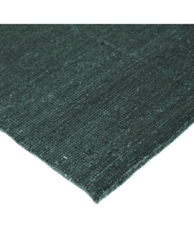 Tapis en laine et coton vert foncé 120x170