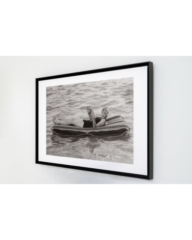 Photo ancienne noir et blanc mer n°79 cadre noir 60x90cm