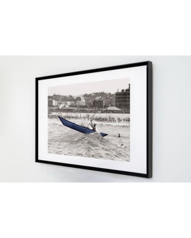 Photo ancienne couleur mer n°46 cadre noir 60x90cm