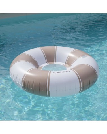 Bouée gonflable avec filet PVC donut beige