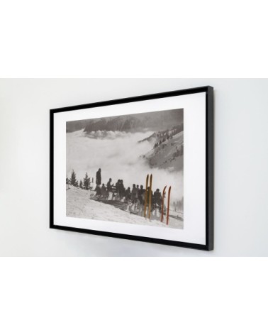 Photo ancienne couleur montagne n°88 cadre noir 30x45cm