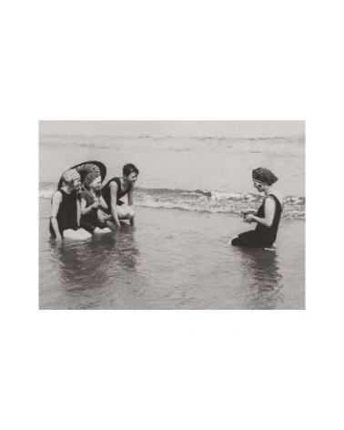 Photo ancienne noir et blanc mer n°54 cadre noir 30x45cm