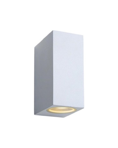 Applique LED d'extérieur 2 lumières métal blanc H15cm