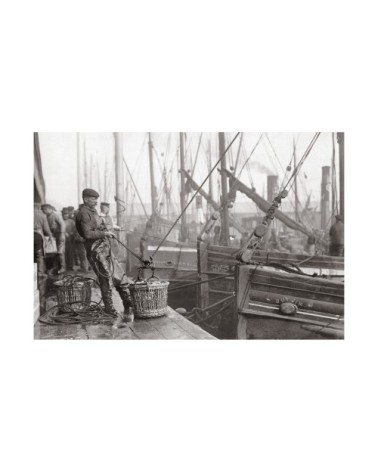 Photo ancienne noir et blanc pêche n°30 alu 70x105cm