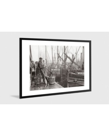 Photo ancienne noir et blanc pêche n°30 alu 70x105cm