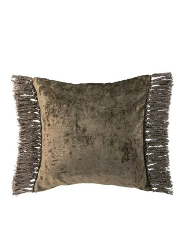 Housse de coussin en velours irisé - taupe - 50 x 50 cm