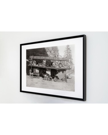 Photo ancienne noir et blanc enfance n°19 cadre noir 30x45cm