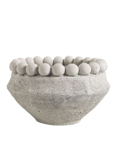 Cache-pot en ciment gris clair - 19,5 x 19,5 x 11,7 cm