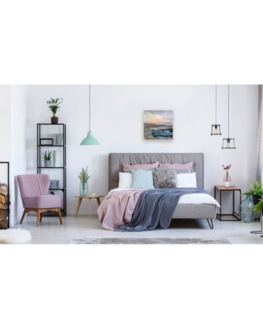 Tableau sur toile barque 45x45 cm