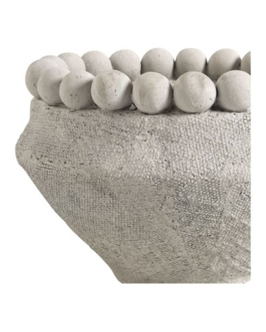Cache-pot en ciment gris clair - 19,5 x 19,5 x 11,7 cm