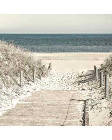 Tableau sur toile descente vers la plage 45x45 cm