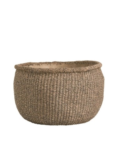 Cache-pot en ciment beige - 39 x 37 x 24 cm