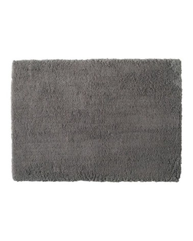 Tapis à poils longs en tissu gris 140 x 200 cm