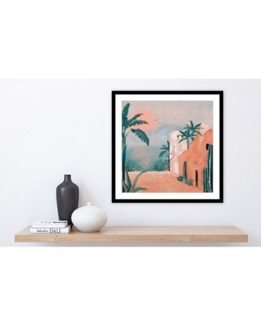 Affiche illustration ambiance La Mamounia 50x50cm