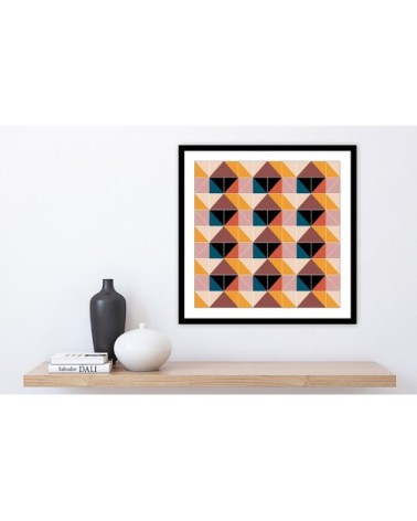 Affiche patchwork Scandinave 50x50cm