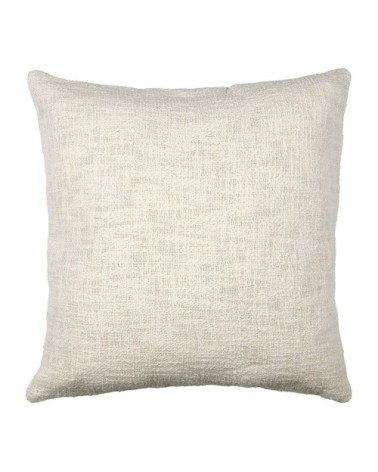 Housse de coussin en polycoton brodé - rose et curry - 50 x 50 cm