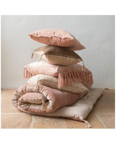 Housse de coussin en velours irisé - rose - 50 x 50 cm