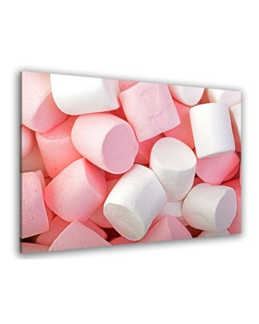 Tableau déco chamallow toile imprimée 120x80cm