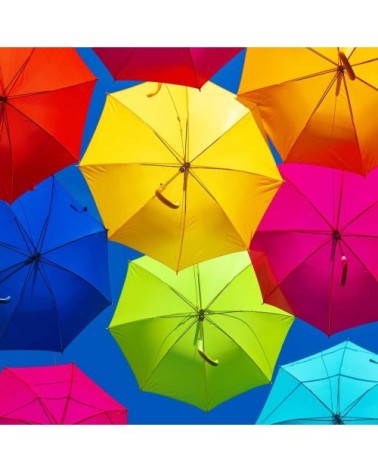 Tableau ciel de parapluies toile imprimée 30x50cm