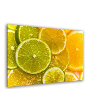 Tableau tranches de citron toile imprimée 80x50cm