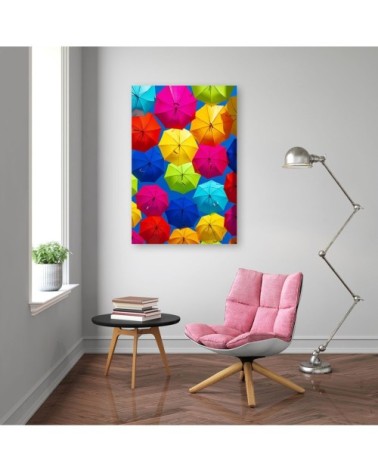 Tableau ciel de parapluies toile imprimée 80x120cm