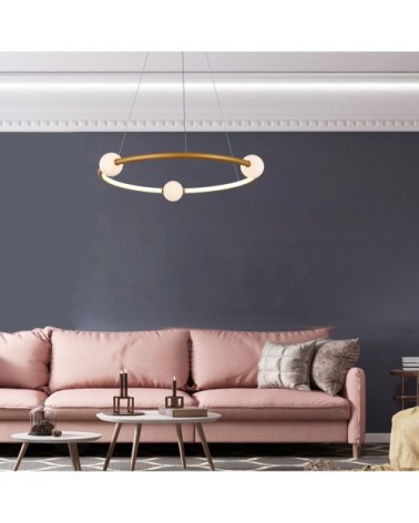 Suspension en aluminium dore