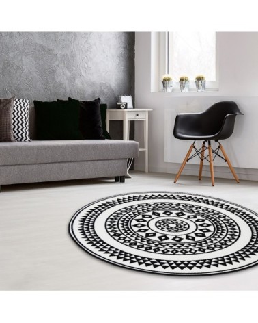 Tapis carreaux de ciment noir - 100x100