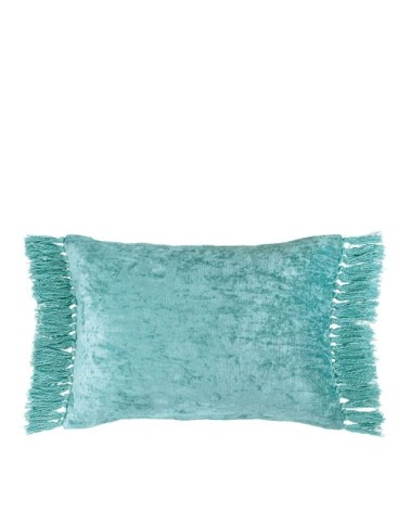 Housse de coussin en velours irisé - bleu aqua - 60 x 40 cm