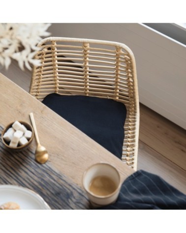 Lot de 2 chaises de bar design en rotin 67cm